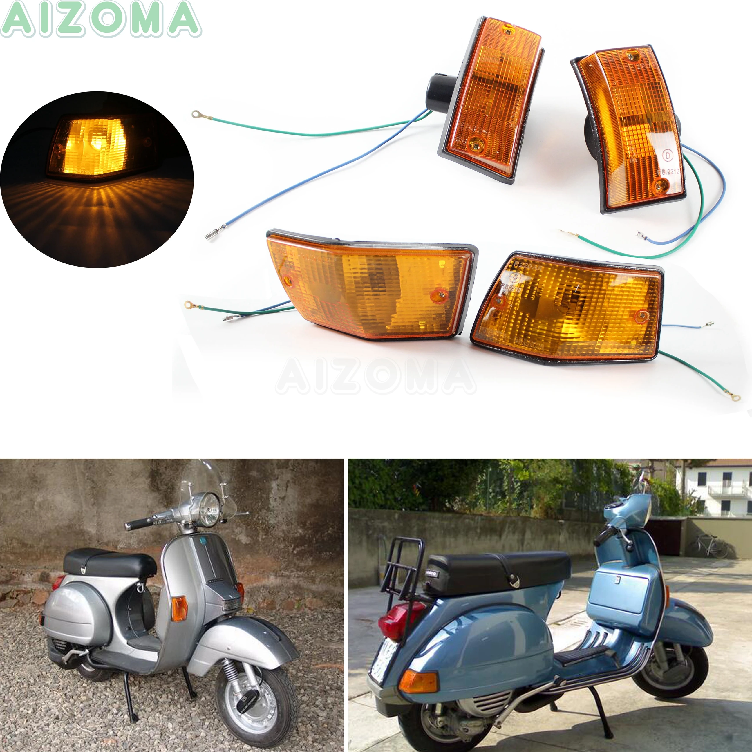 2 пары скутер задний и передний сигнальный светильник s для Vespa P PX VSX VNX Стелла