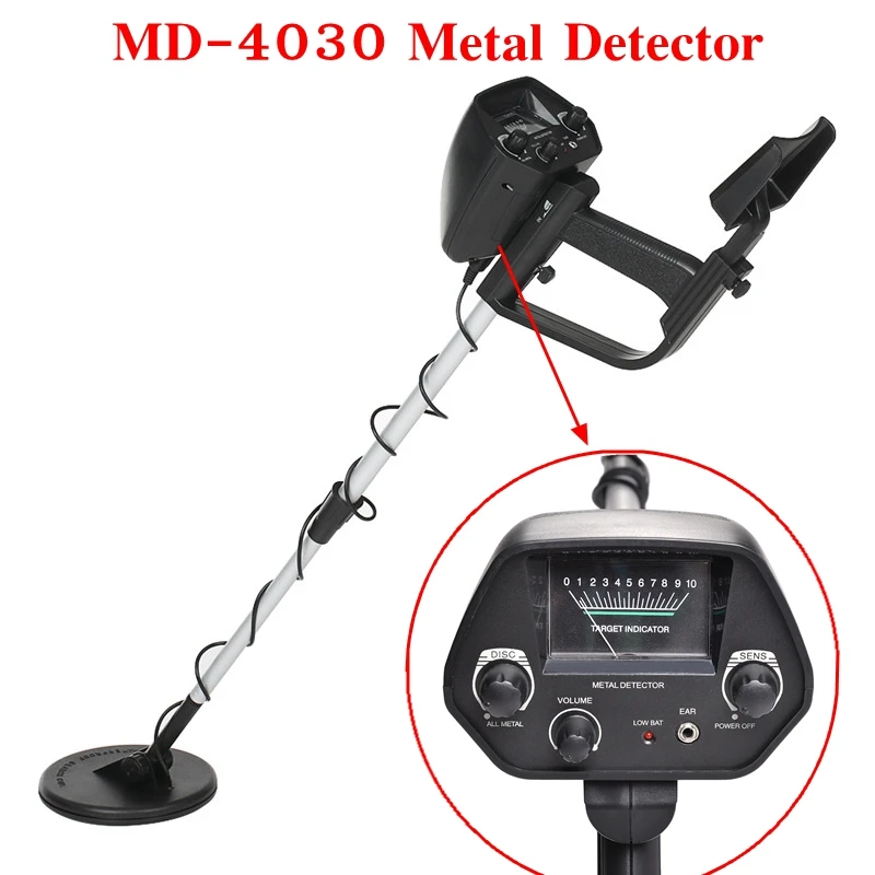 MD 4030 подземный металлоискатель Портативный металлодетектор с регулируемой
