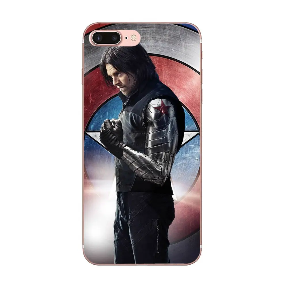 as picture Мягкий чехол Bucky Barnes для Apple iPhone 4 4S 5 5C 5S SE 6 6S 7 8 Plus X XS Max XR - Цвет: as picture