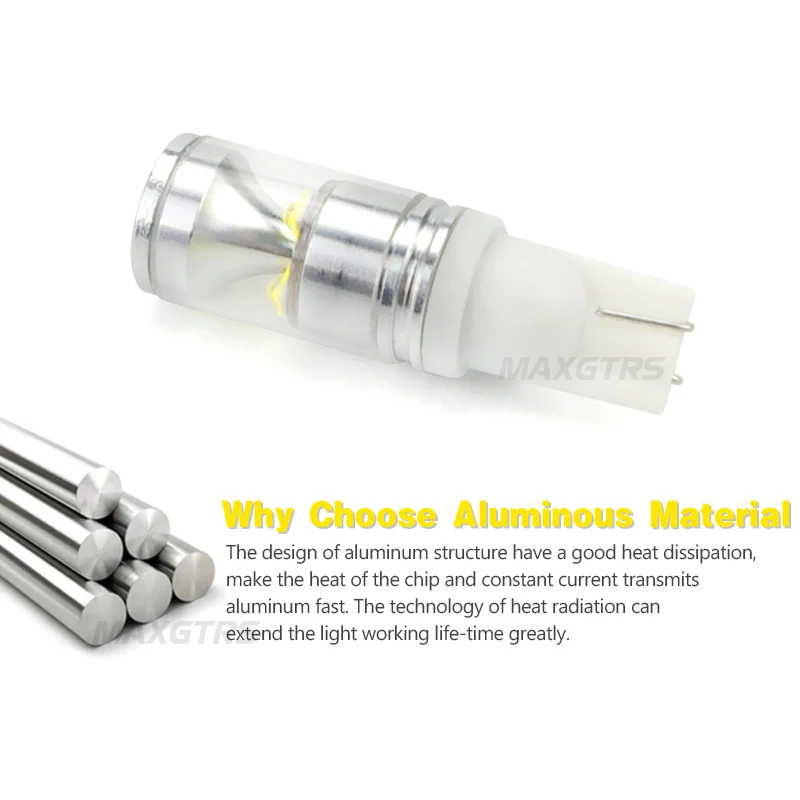 2x T10 194 168 W5W Cree чип 30 Вт клиновидная База автомобильный светодиодный светильник заднего хода запасной светильник с линзой проектора для Toyota hyundai