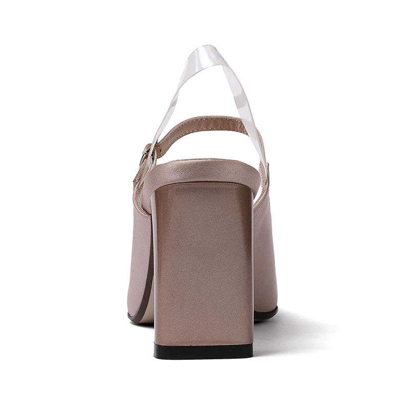 Женские босоножки из натуральной кожи на высоком каблуке с острым