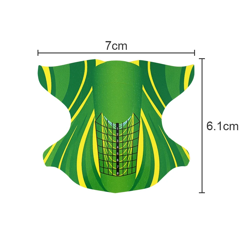 100 шт./рулон квадратная форма клейкая Форма для ногтей наращивания акриловый/УФ