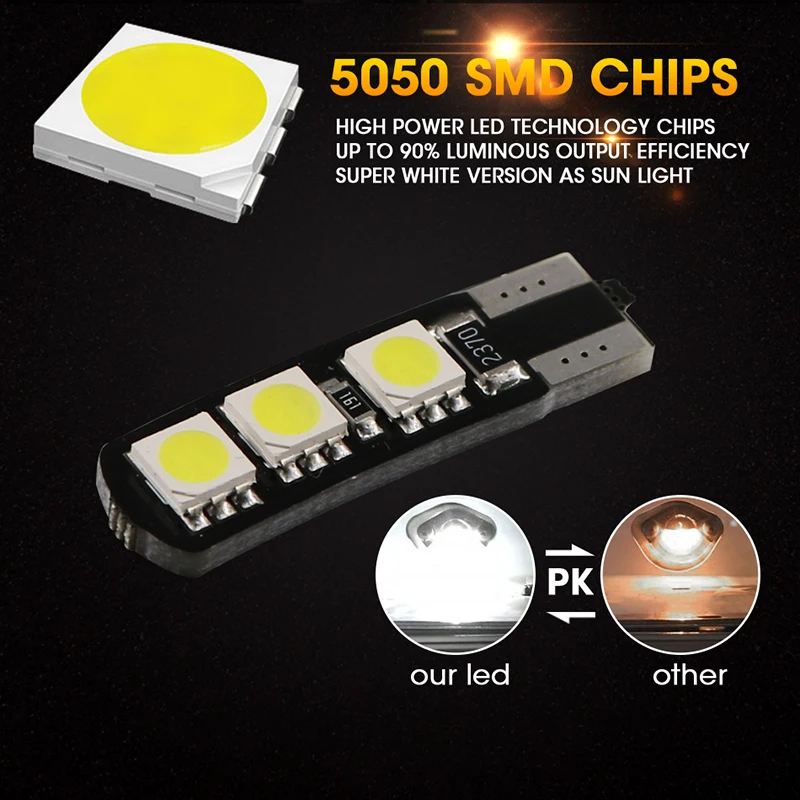HLXG 4x T10 921 912 парковочная лампа SMD DC задний тормоз 5730 светодиодный сигнал поворота