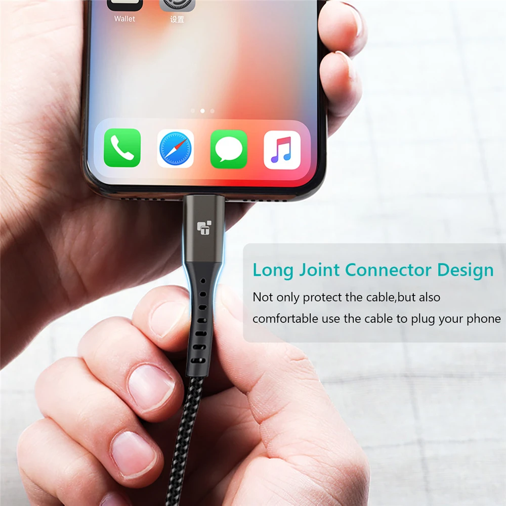 TIEGEM 2A USB зарядное устройство кабель для iPhone X 8 8 Plus Кабель быстрое зарядное устройство провод 8 Pin для iPhone 6 6S 5 5S SE iPad кабели для мобильных телефонов