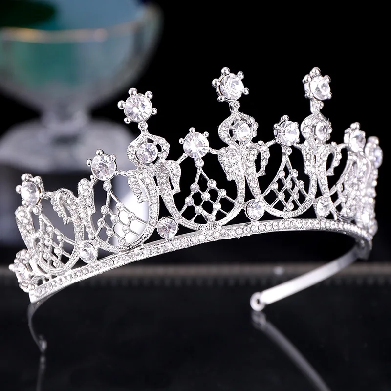 WONDMOND Европейский Король Королева Корона из страз тиара на торжество бижутерия