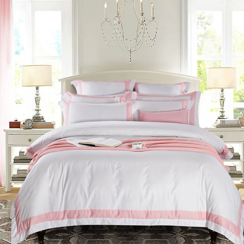 ARNIGU 100% хлопок шелковое лист наволочку и Стёганое одеяло наборы queen Super King size