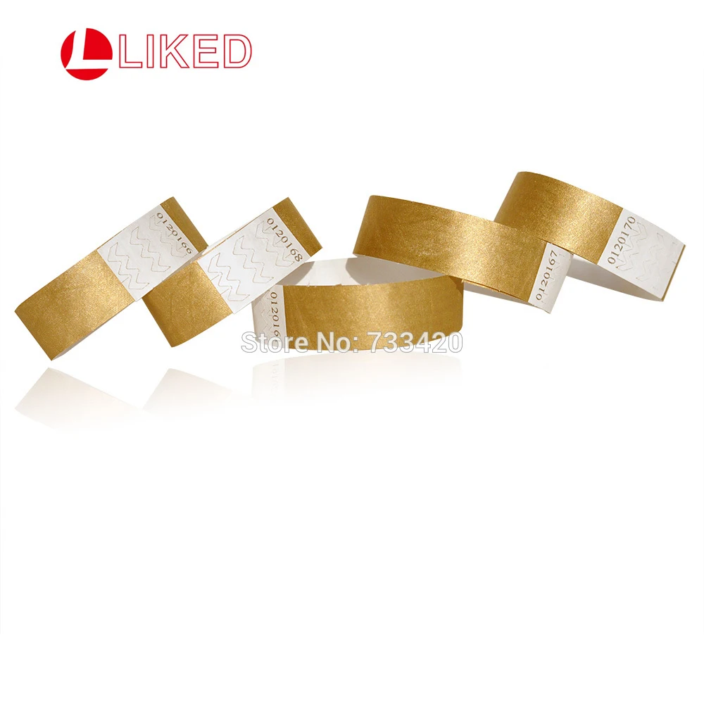 Pulseras Tyvek de colores ne&oacute;n, pulseras con n&uacute;meros de 3/4 pulgadas, pulseras de colores bonitos para fiestas, eventos, 1000 piezas-5