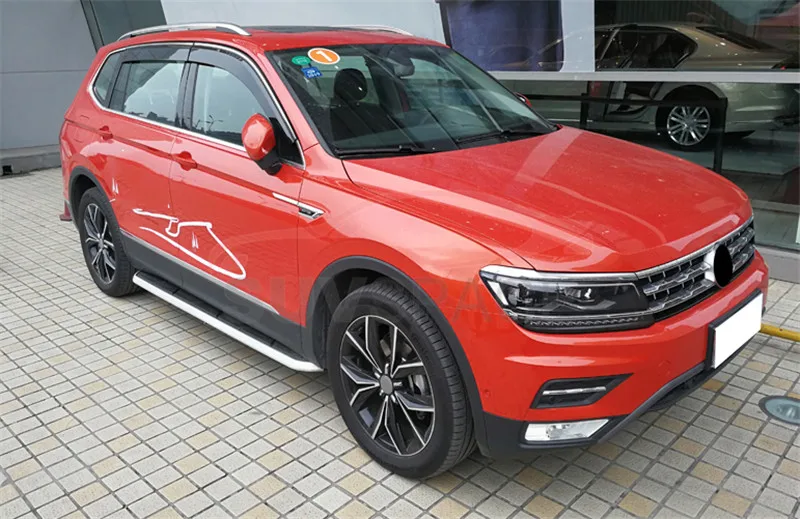 Подходит для Volkswagen VW Tiguan L LWB длинной колесной базой алюминиевый шаг в сторону подножку Нерф Бар автомобиля аксессуары