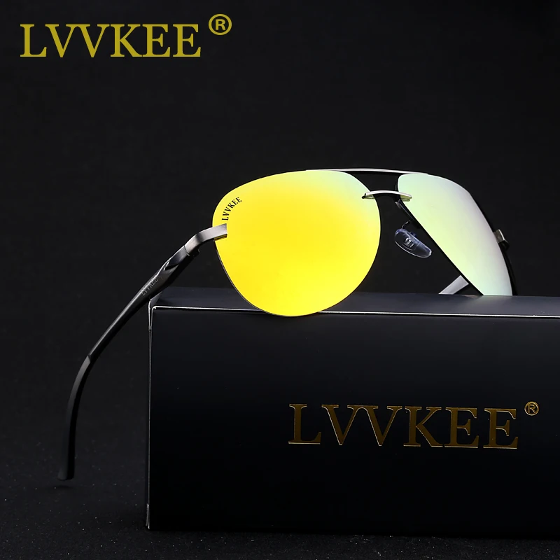 LVVKEE брендовые алюминиевые магниевые поляризованные солнцезащитные очки мужские