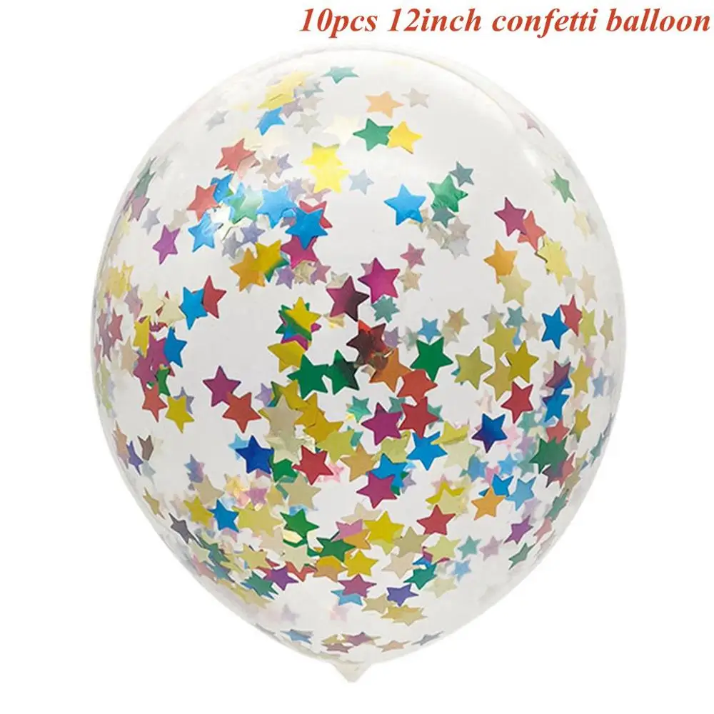 Confetti Balloons 6 Taoup 10 PCS с днем рождения воздушные шары цифры 12 дюймовый круглый воздушные шары аксессуары золотые воздушный шар "Конфетти" латекс Свадебная вечеринка Декор - Цвет: Confetti Balloons 6