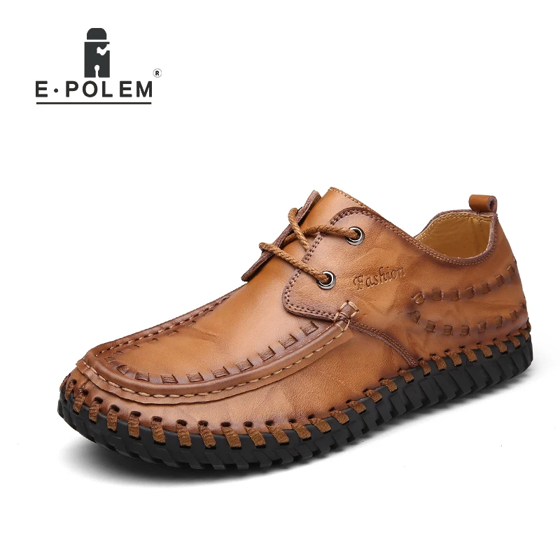 

2017 Spring Autumn England Style Genuine Leather Men Shoes Fashion Male Business Casual Breathable Lace-Up Comfortable Shoes