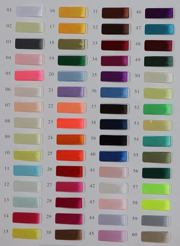 Шелковая сатиновая лента ширина 6 мм 60 цветов на выбор 25 ярдов/рулон для украшения