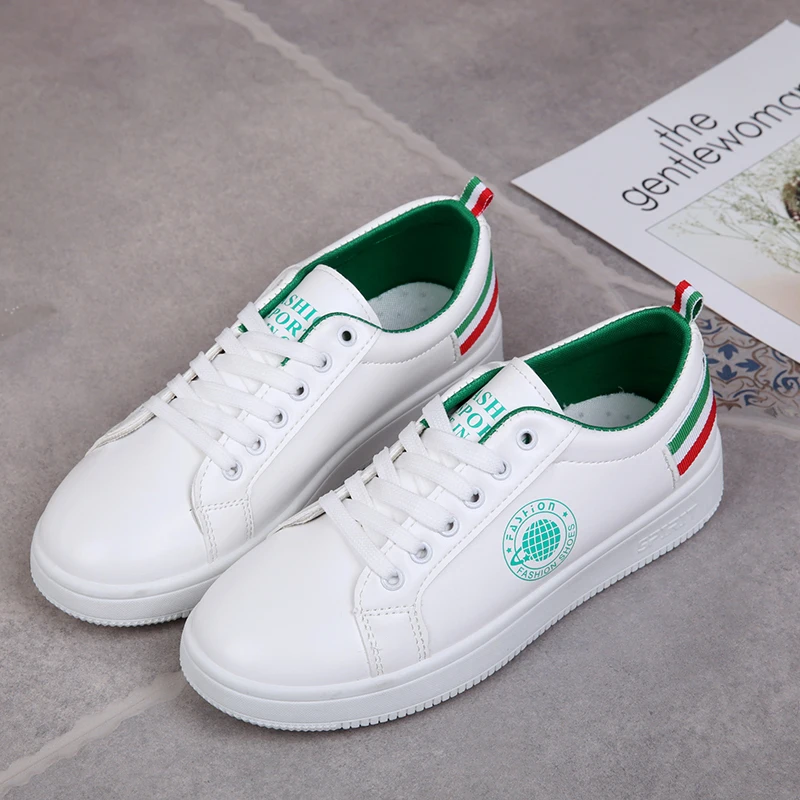2018 Summer Women Lightweight Flats Lace Up Loafers Leather Shoes Female Casual Simple Ladies White Round Head Lx5 | Обувь