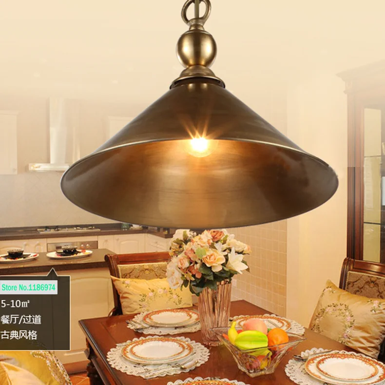 Антикварные 1 шт медные подвесные светильники для столовой Кофейные магазины