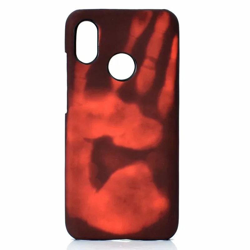 Brown Red Для Xiaomi mi 9 чехол mi 9 SE mi 8 красный mi 7 чехол s термальная индукция изменение цвета датчик тепла крышка аксессуары для мобильных телефонов - Цвет: Brown Red