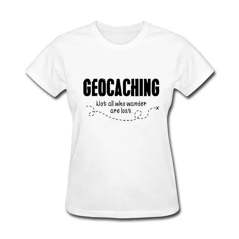 Новинка модная забавная хлопковая Футболка geocaching не все кто блуждает женская