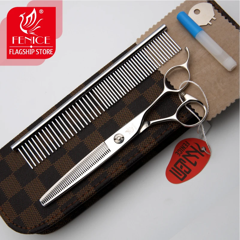 Профессиональные филировочные ножницы Fenice JP440c 30% 6 5 7 0 дюйма|dog grooming scissors|dog thinning