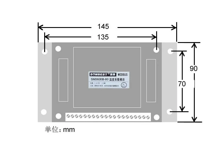 Многоточечный термоколлектор DS18B20 четырехканальный Модуль RS485 MODBUS мощный привод