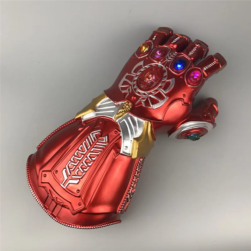 1:1 светодиодный свет танос Бесконечность Gauntlet Гибкие пальцы Мстители Бесконечная война Косплэй перчатки со светодиодами дети подарок костюм Хэллоуин Pro