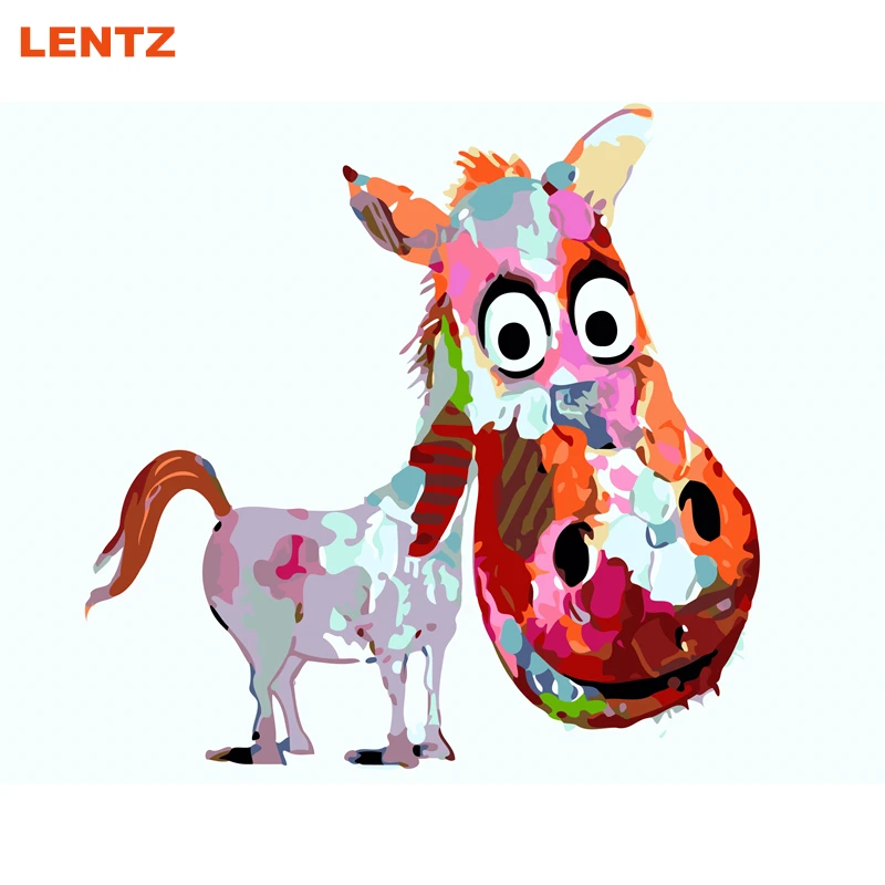 Жирафф абстрактные животные DIY живопись по номерам ручная роспись маслом