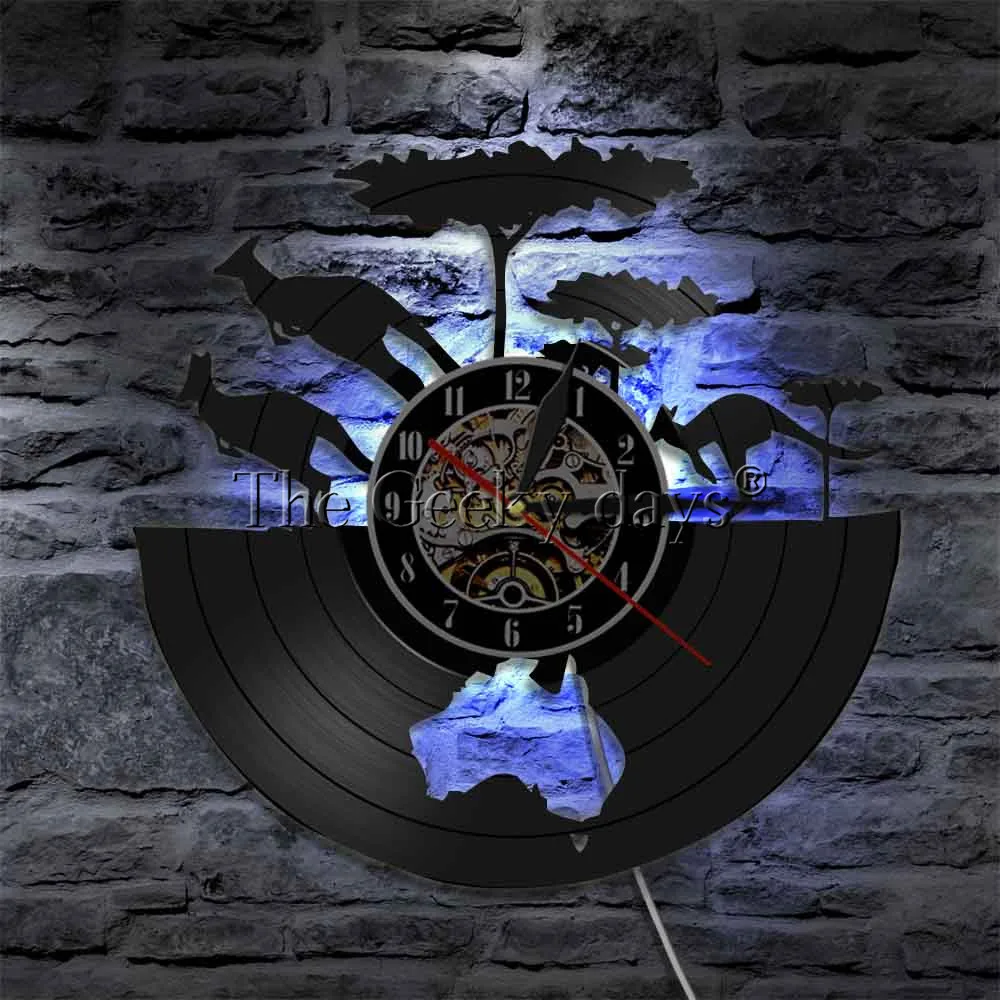 1 шт. настенные часы кенгуру 12 дюймов|wall clock|record wall clockvinyl record clock |