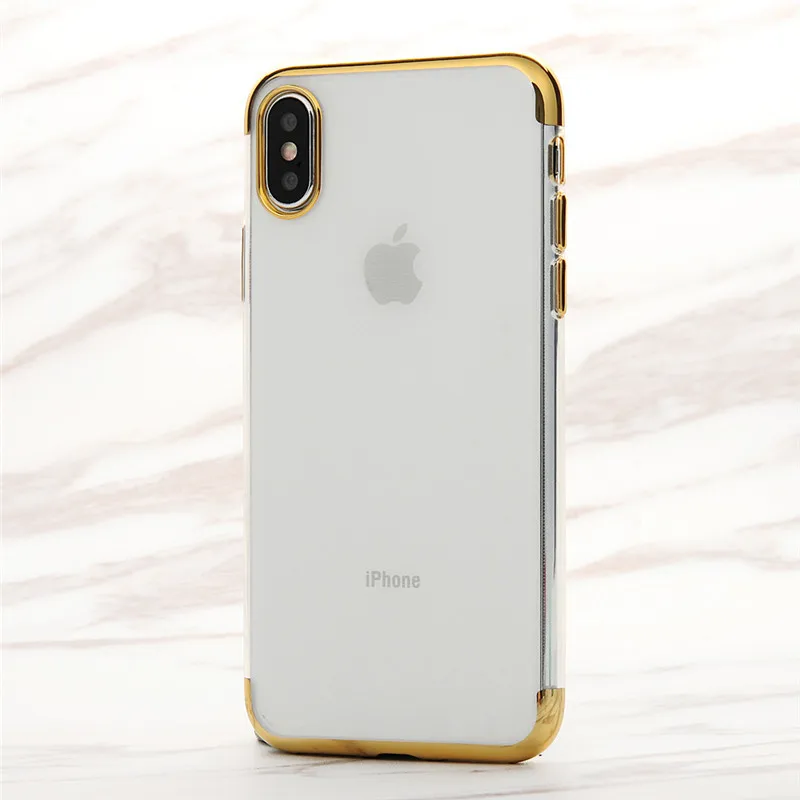 Мягкие чехлы из ТПУ для iPhone X Case сверхтонкая жесткая накладка на заднюю панель с