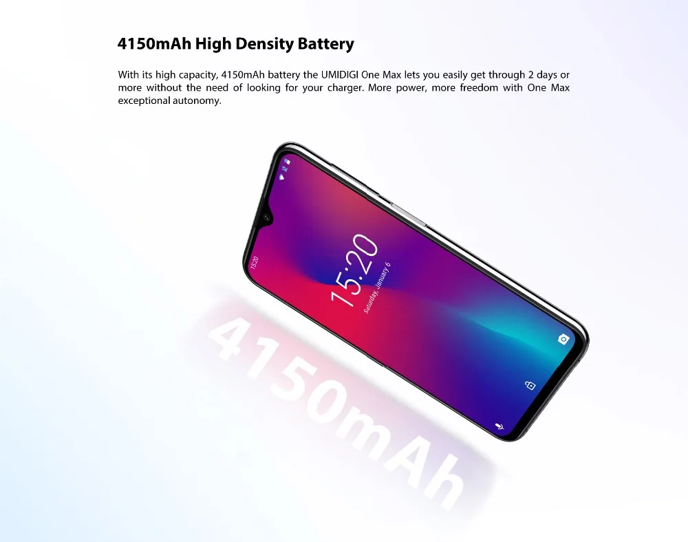 Umidigi One Max 4 г оперативная память 128 ГБ Встроенная 6," Смартфон Android 8,1 12MP+ 5MP беспроводной Зарядка для сотового телефона Мобильный gsm nfc Восьмиядерный отпечаток пальца Двойная камера идентификатор лиц