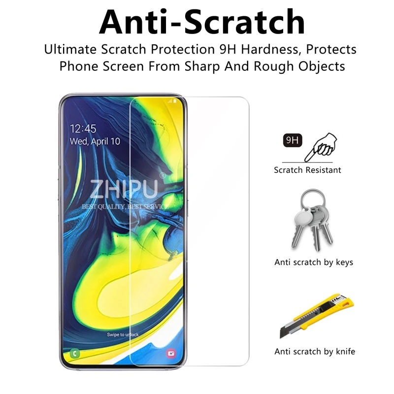 Закаленное стекло для samsung Galaxy A80 защита экрана 2.5D 9 H закаленное 6 7 SM A805F/DS защитная