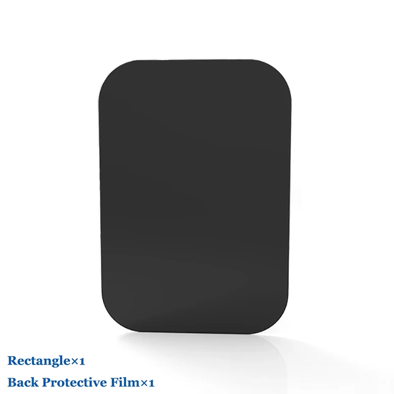 1Pcs Rectangle Black Металлическая пластина для магнит мобильный сотовый телефон запасные части для замены держателя клейкую ленту 3м магнитный металлический лист в автомобильное крепление подставка для смартфона - Цвет: 1Pcs Rectangle Black