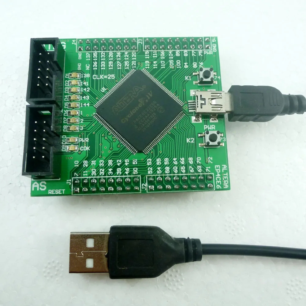 Плата Cyclone IV FPGA EP4CE6E22C8N EP4CE6 разработка ALTERA Cyclone4 PLD NiosII Core Board CPLD SOC ASIC светодиодный