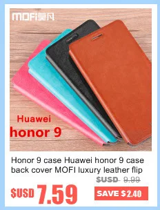 Honor 9 чехол MOFI для HUAWEI Honor 9 кожаный чехол с мягкими силиконовыми краями для Honor 9 Полный чехол Деловой чехол