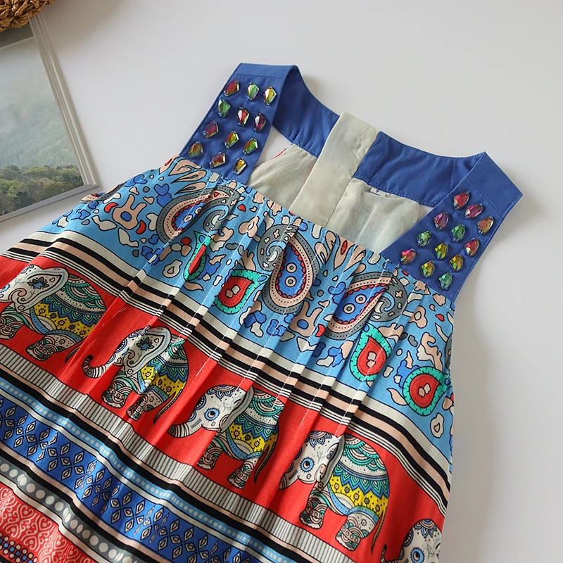 Kimocat Big Girl Fashion Printed Strap Dress Toddler Kids Dresses For Girls Princess Vestido Infantil Summer | Детская одежда и