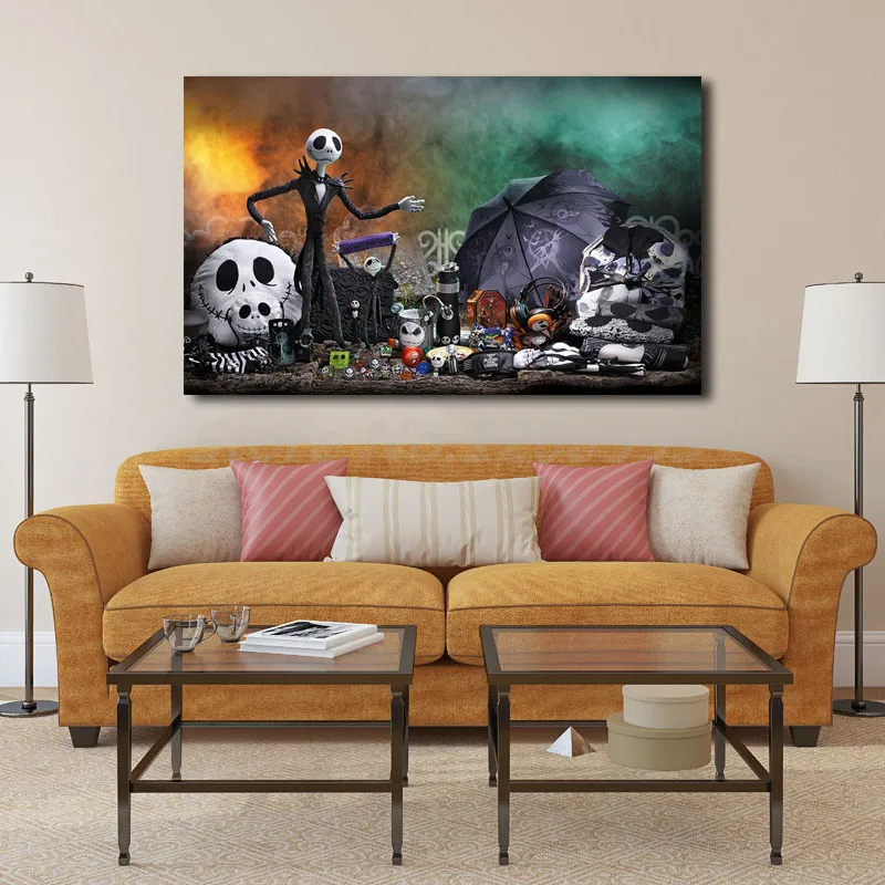 

Nightmare Before Christmas Hd Wallpaper Canvas Painting Print Living Room Home Decor Modern Wall Art Oil Painting Poster Artwork