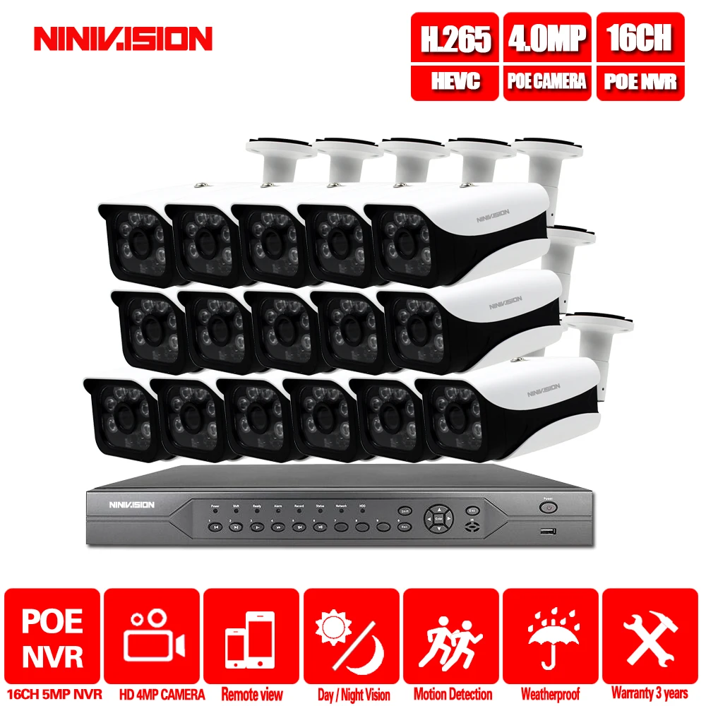 16CH 4K POE NVR 5MP 3MP комплект PoE IP камера P2P Облако Onvif FTP CCTV система ИК наружного ночного