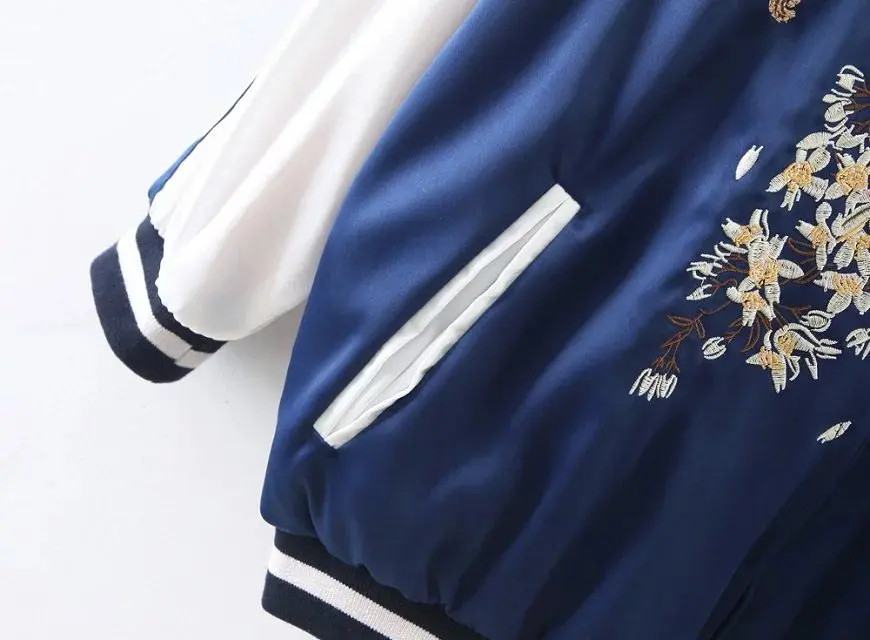 Женская двусторонняя куртка бомбер VOGUE с цветочным принтом в стиле