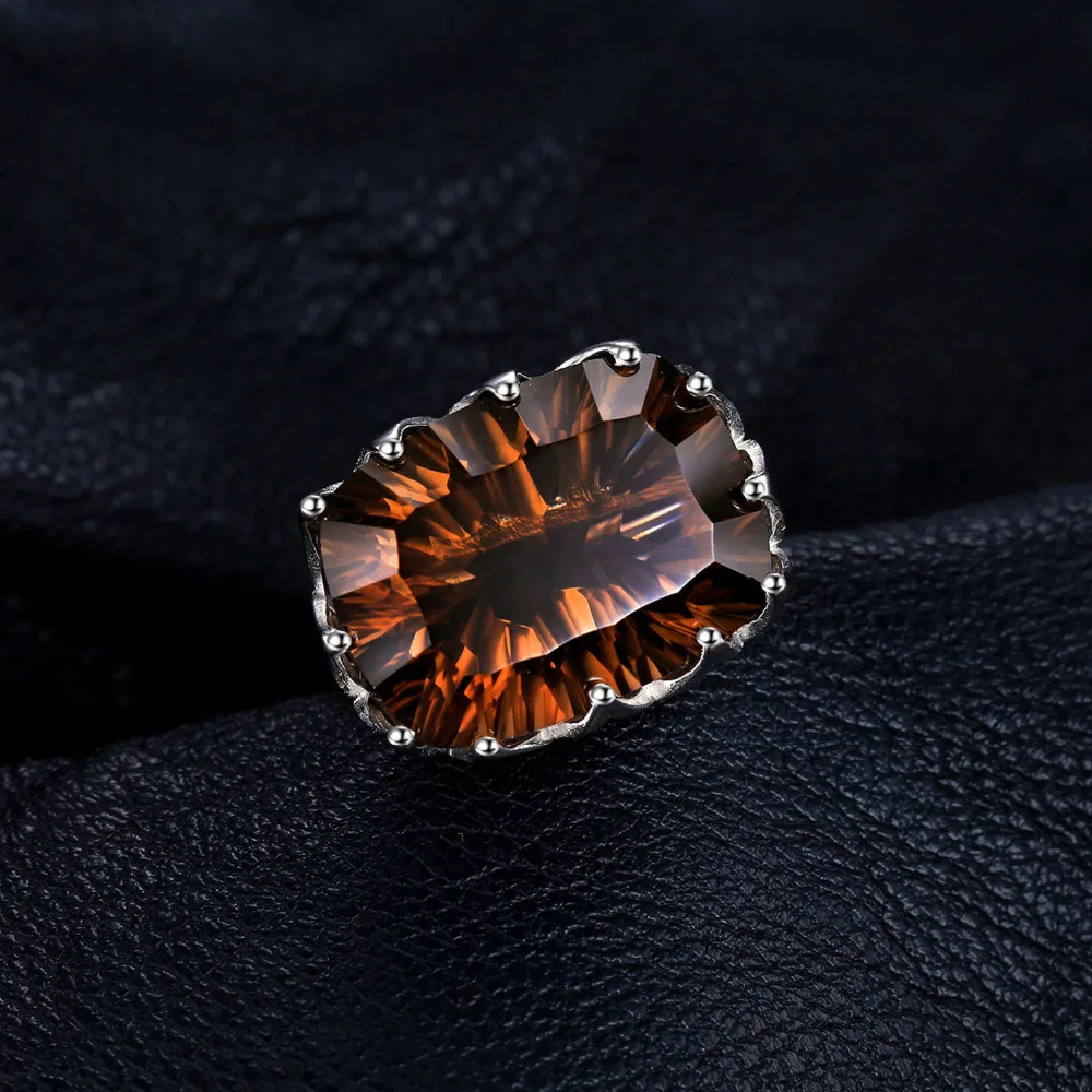 Jewelrypalace огромный уникальные вогнутой 20ct из натуральной дымчатый кварц кольцо