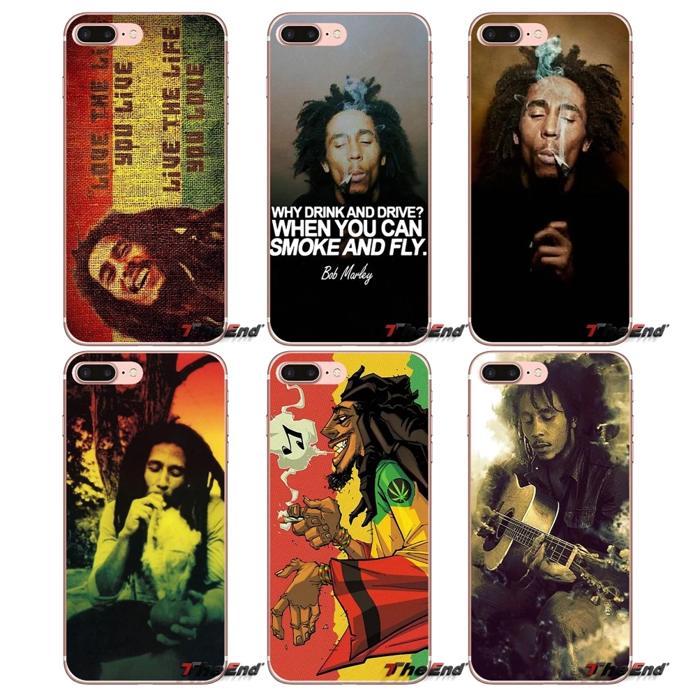 Для Apple iPhone X 4 4S 5 5S SE 5C 6 6S 7 8 Plus 6Plus 7plus 8plus Fundas Coque bob marley lion rasta reggae мягкий