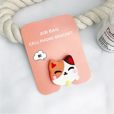 Lucky cat Универсальный кронштейн-подставка для телефона, расширяющаяся подставка, растягивающийся держатель для телефона, милая мультяшная подставка для iphone 6s 7 8 X XS MAX XR - Цвет: Lucky cat