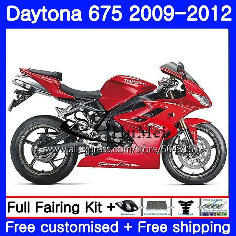 Инъекция для Triumph Daytona 675 09 10 11 12 Body 88NO.1 Daytona675 2009 2010 2011 2012 Обтекатели красного