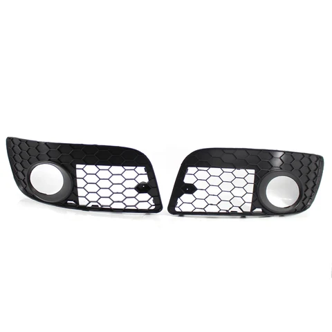 Pair ABS Plastic Honeycomb Car Front Bumper Fog Light Lamp Grille for Fit for VW Golf MK5 GTI 06-09 1k0 853 665 S，1k0 853 666 P
