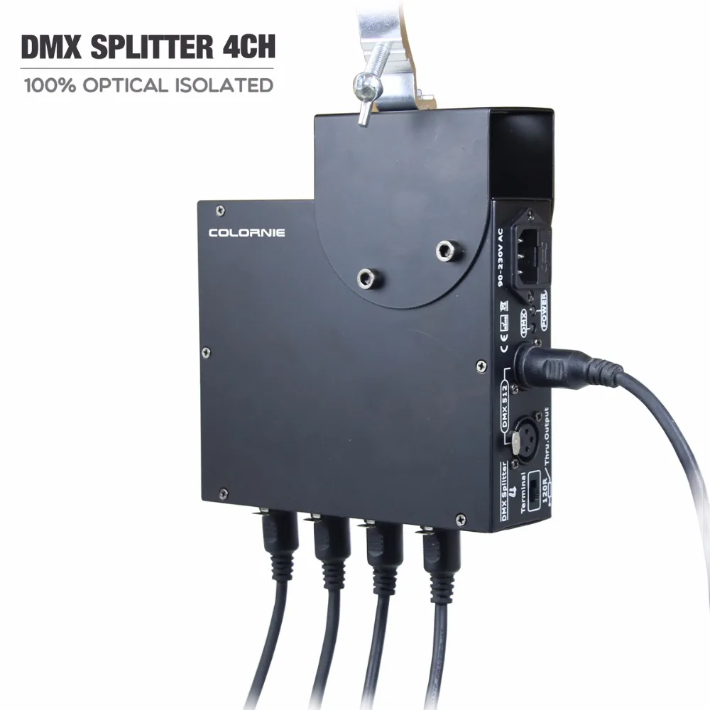 4CH DMX сплиттер DMX512 светильник сценический светильник s DMX усилитель сигнала DMX512 сплиттер 4way DMX Дистрибьютор