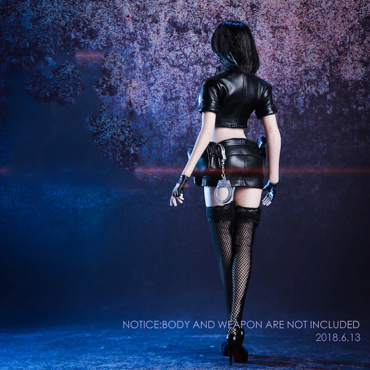 

18XG16 1/6 Scale Sexy Female Policewoman Uniform Cosplay Suit Clothes Set & Shoes Accessory Model for 12'' Action Figure