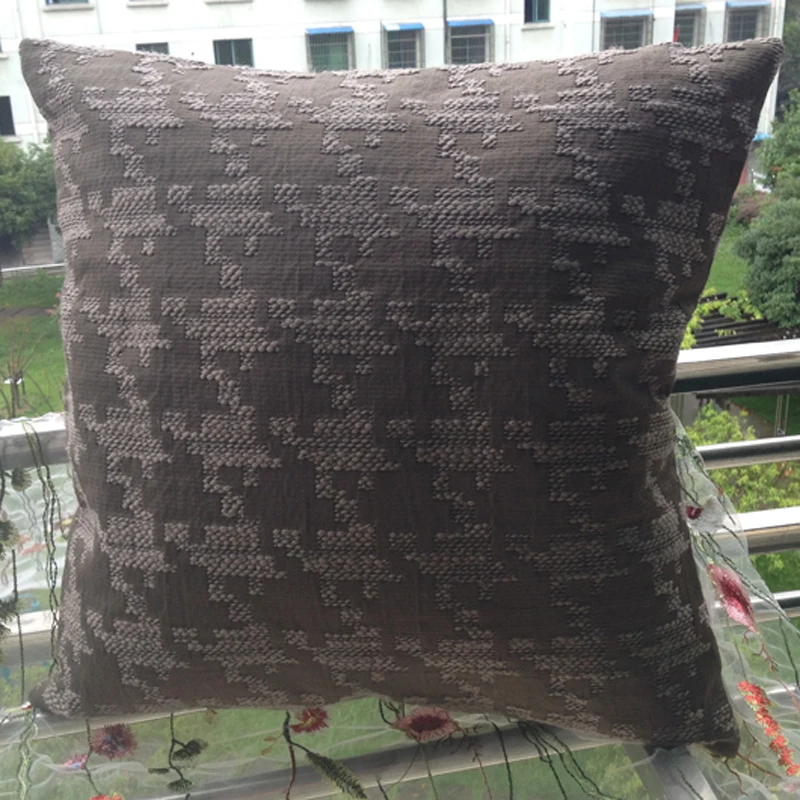 

Decorative Houndstooth Cushion Cover for Sofa,Polyester Square Jacquard Cushion Covers,45X45cm,Throw Pillow Case Cover
