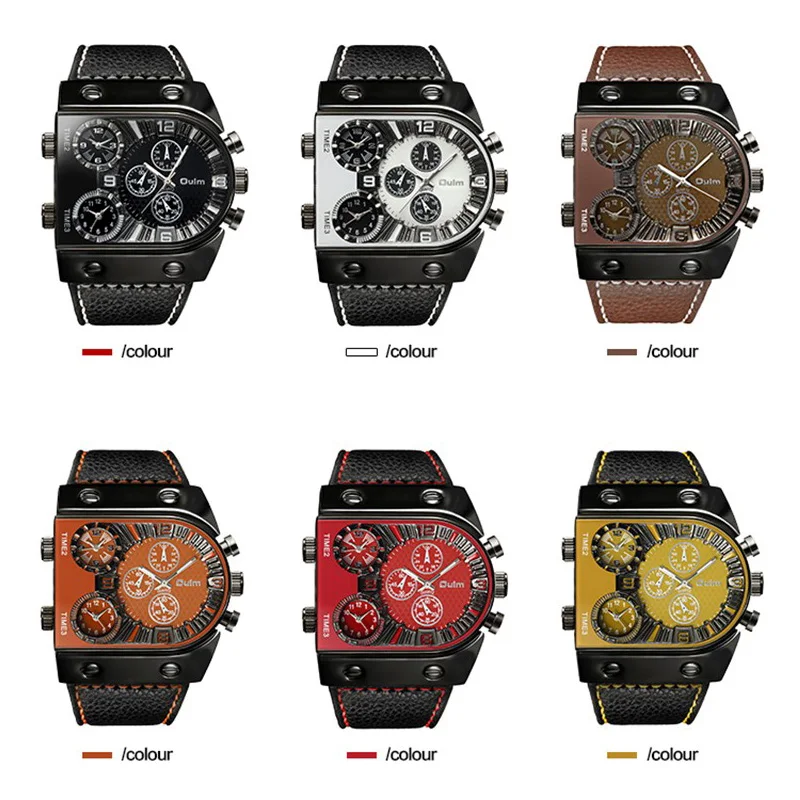 Часы наручные мужские Oulm Кварцевые повседневные спортивные армейские в стиле