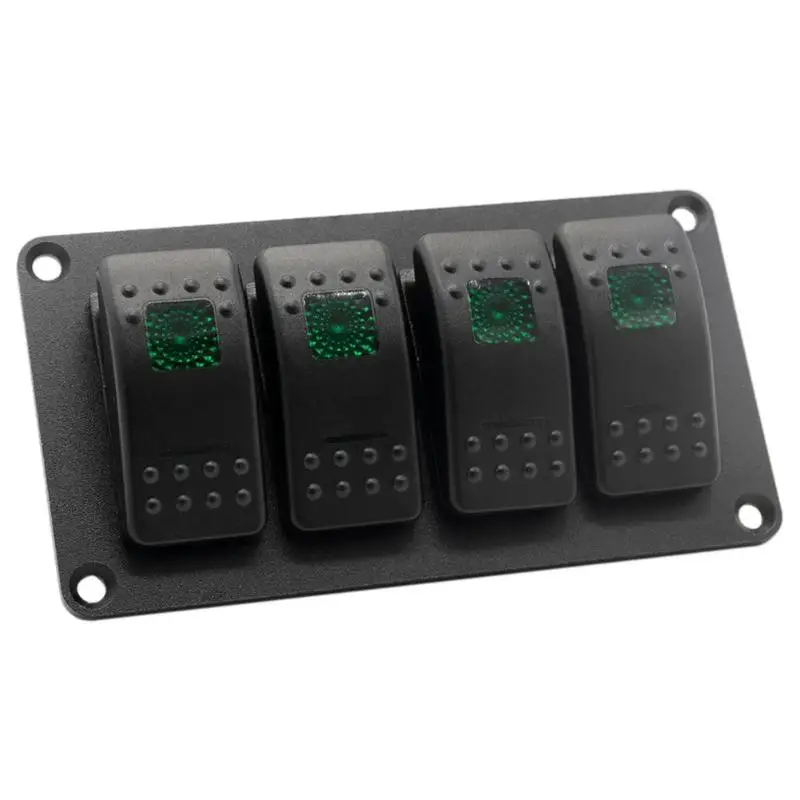 12 V/24 V морской лодки RV 4-Gang светодиодный на включения/выключения Кулисный пульт управления с помощью переключателя автомат защити цепи б/у