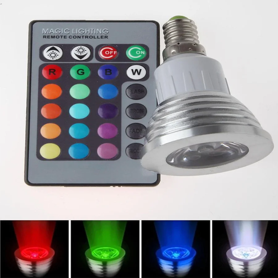 Диммируемая светодиодная RGB лампа E14 16 цветов 85 265 в 110 В 220 В|e14 rgb|led bulb lightdimmable e14 |