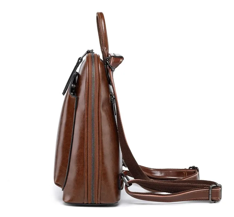 Женский подлинный кожаный рюкзак для путешествий школьная сумка девочек