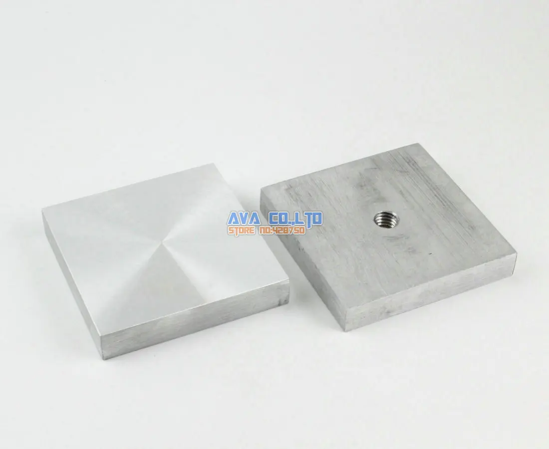 4 Pieces 55mm Aluminum Disc Glass Table Top Adapter Attach Square Decoration