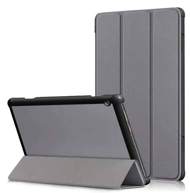 Черный Чехол для lenovo Tab M10 TB-X605F TB-X605L 10,1 '', откидной Чехол для lenovo Tab M10, Умный Магнитный чехол из искусственной кожи, чехол+ стилус - Цвет: Черный