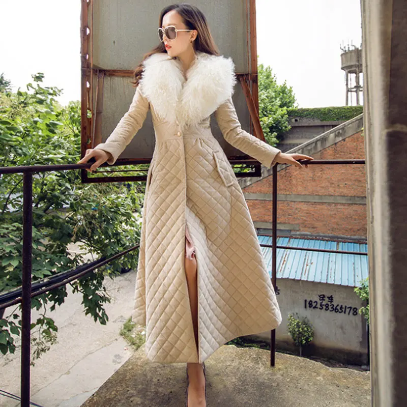 Ropa mujer invierno 2021 европейский стиль элегантный тонкий настоящий большой Монголия